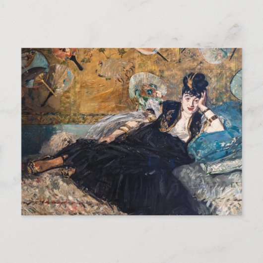 Edouard Manet - Lady with Fans ポストカード (正面)