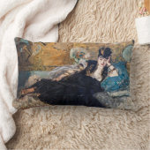 Edouard Manet - Lady with Fans ランバークッション (ブランケット)