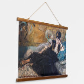 Edouard Manet - Lady with Fans 吊り下げ型タペストリー (傾斜あり)
