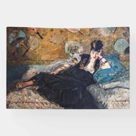 Edouard Manet - Lady with Fans 横断幕 (横)