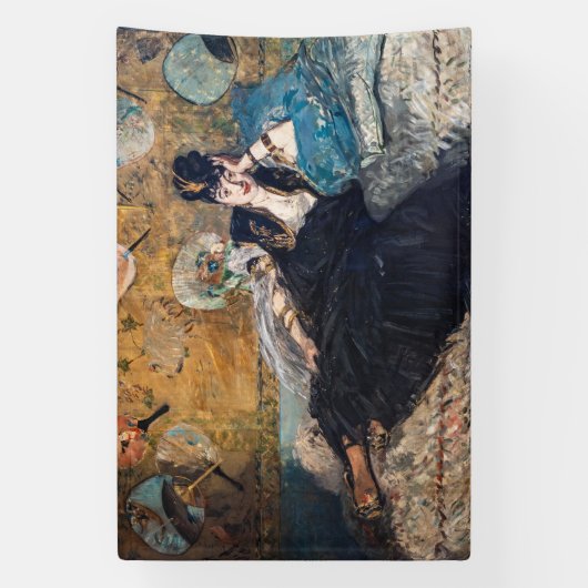 Edouard Manet - Lady with Fans 横断幕 (縦)