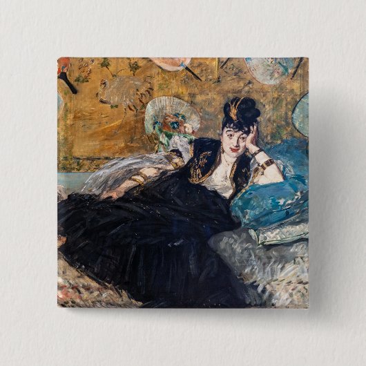 Edouard Manet - Lady with Fans 缶バッジ (正面)