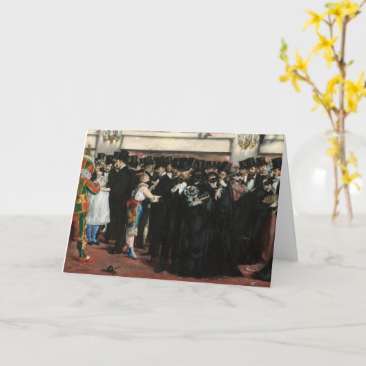 Edouard Manet - Masked Ball at the Opera カード (黄色い花)