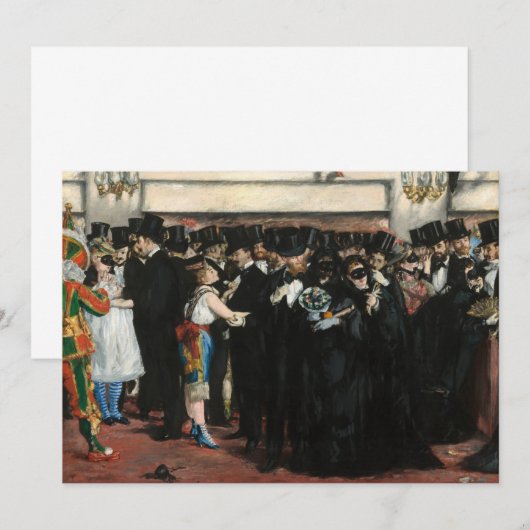 Edouard Manet - Masked Ball at the Opera サンキューカード (正面/裏面)