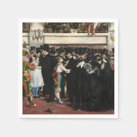 Edouard Manet - Masked Ball at the Opera スタンダードカクテルナプキン (正面)
