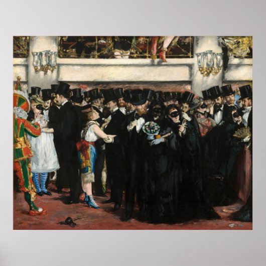 Edouard Manet - Masked Ball at the Opera ポスター (正面)