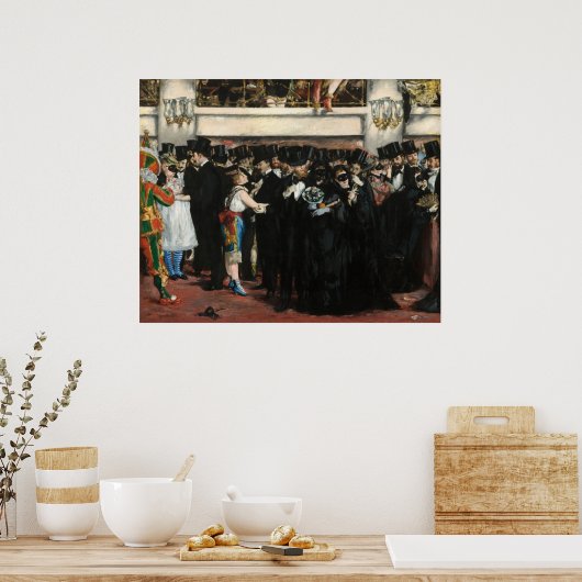Edouard Manet - Masked Ball at the Opera ポスター (キッチン)