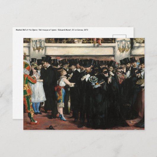 Edouard Manet - Masked Ball at the Opera ポストカード (正面/裏面)