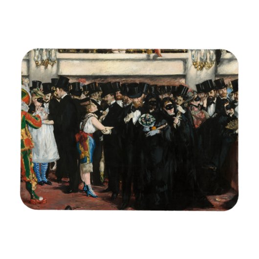 Edouard Manet - Masked Ball at the Opera マグネット (横)
