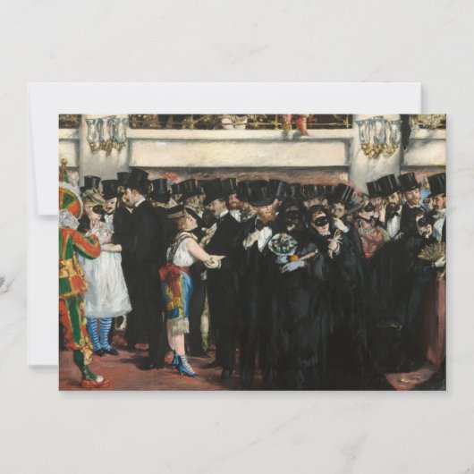 Edouard Manet - Masked Ball at the Opera 招待状 (正面)