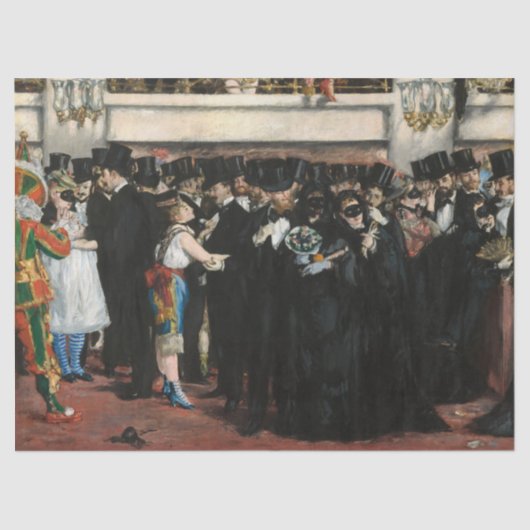 Edouard Manet - Masked Ball at the Opera 薄葉紙 (正面)