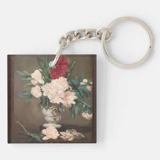 Édouard Manet Peonies in a Vase Acrylic Keychain キーホルダー (裏面)