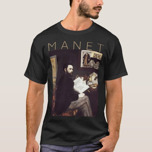 Édouard Manet  Portrait of Émile Zola  for Artists Tシャツ (正面)