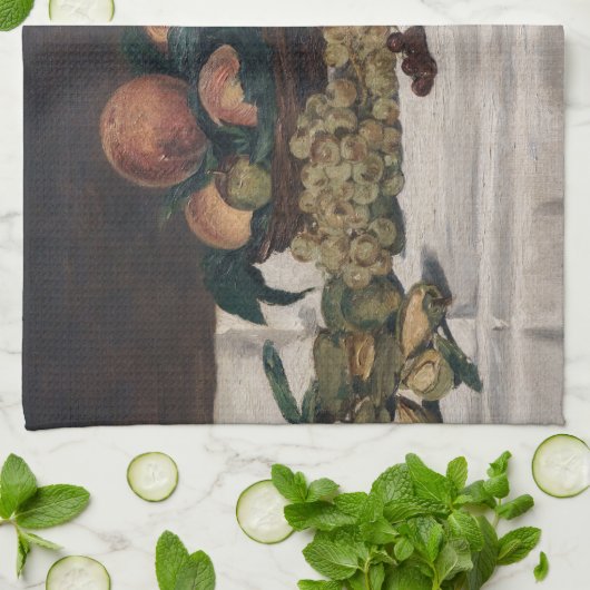 Edouard Manet - Still Life, Fruits on a Table キッチンタオル (折り畳み)