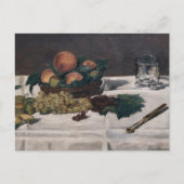 Edouard Manet - Still Life, Fruits on a Table ポストカード (正面)