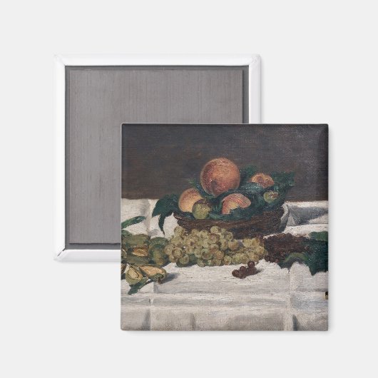 Edouard Manet - Still Life, Fruits on a Table マグネット (正面/裏面)