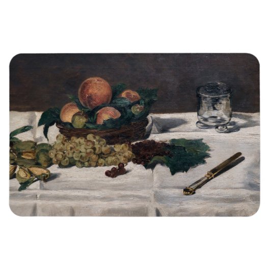 Edouard Manet - Still Life, Fruits on a Table マグネット (横)
