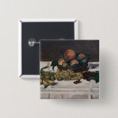 Edouard Manet - Still Life, Fruits on a Table 缶バッジ (正面&裏面)