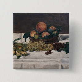 Edouard Manet - Still Life, Fruits on a Table 缶バッジ