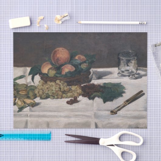 Edouard Manet - Still Life, Fruits on a Table 薄葉紙 (クラフト)