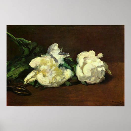Edouard Manet - Still Life Vabase with Peonies ポスター (正面)