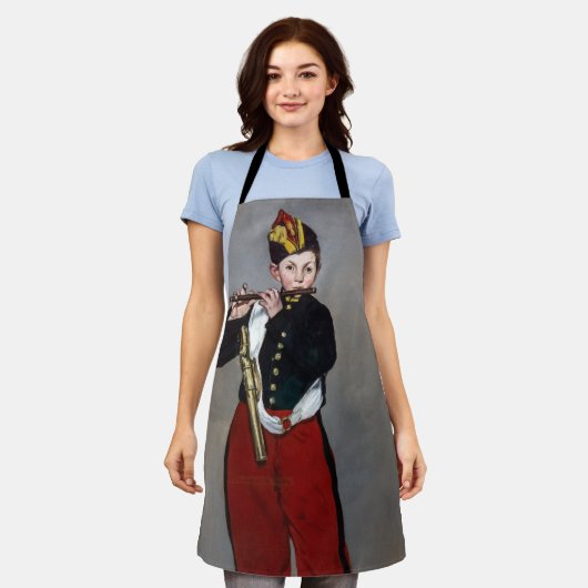 Edouard Manet - The Fifer / Young Flutist エプロン (着用した状態)