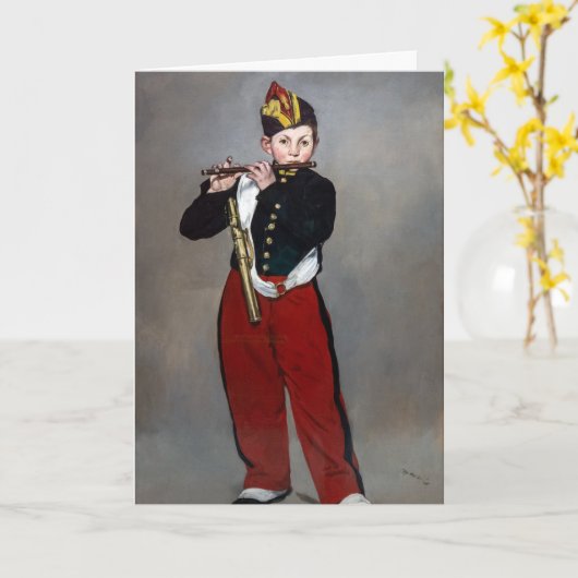 Edouard Manet - The Fifer / Young Flutist カード (黄色い花)