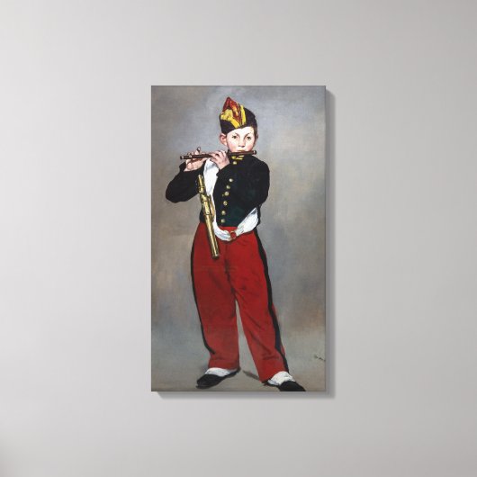 Edouard Manet - The Fifer / Young Flutist キャンバスプリント (正面)