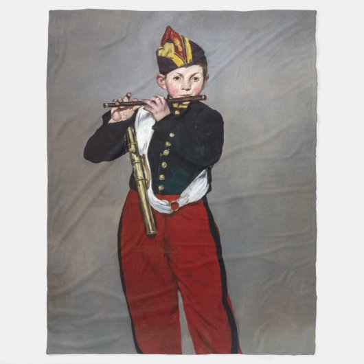 Edouard Manet - The Fifer / Young Flutist フリースブランケット (正面)