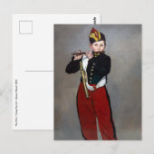 Edouard Manet - The Fifer / Young Flutist ポストカード (正面/裏面)