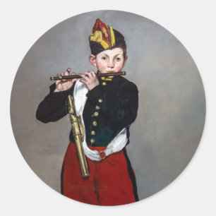 Edouard Manet - The Fifer / Young Flutist ラウンドシール