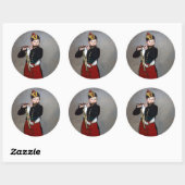 Edouard Manet - The Fifer / Young Flutist ラウンドシール (シート)