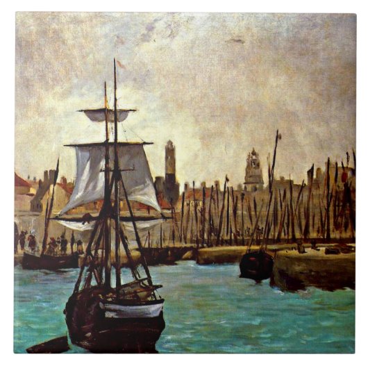 Edouard Manet - The Port of Bordeaux タイル (正面)