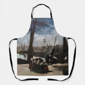 Edouard Manet - The Port of Bourne by Moonlight エプロン (正面)