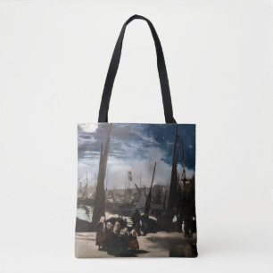 Edouard Manet - The Port of Bourne by Moonlight トートバッグ