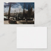 Edouard Manet - The Port of Bourne by Moonlight ノートカード (正面/裏面)