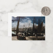 Edouard Manet - The Port of Bourne by Moonlight ノートカード (正面/裏面インサイチュ)