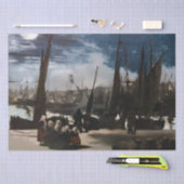 Edouard Manet - The Port of Bourne by Moonlight 薄葉紙 (クラフト)