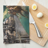 Edouard Manet - The Races at Longchamp キッチンタオル (四つ折り)