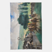 Edouard Manet - The Races at Longchamp キッチンタオル (縦)