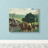 Edouard Manet - The Races at Longchamp キャンバスプリント (インサイチュ (ウッドフロア))