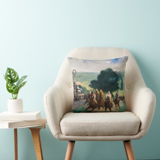 Edouard Manet - The Races at Longchamp クッション (椅子)