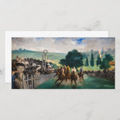 Edouard Manet - The Races at Longchamp サンキューカード (正面/裏面)