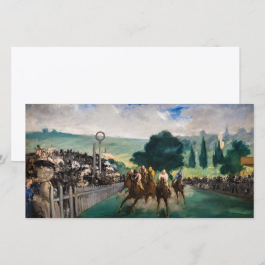 Edouard Manet - The Races at Longchamp サンキューカード (正面/裏面)