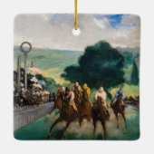 Edouard Manet - The Races at Longchamp セラミックオーナメント (裏面)