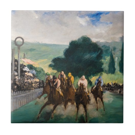 Edouard Manet - The Races at Longchamp タイル (正面)