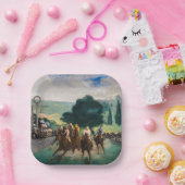 Edouard Manet - The Races at Longchamp ペーパープレート (パーティー)