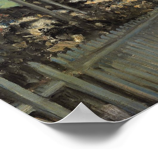 Edouard Manet - The Races at Longchamp ポスター (角)