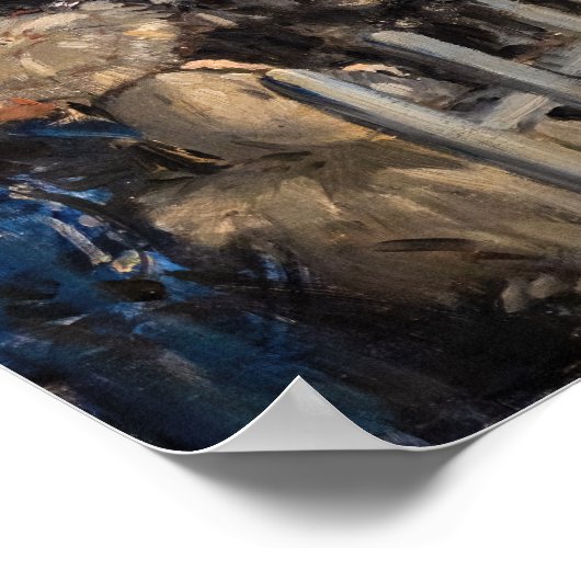 Edouard Manet - The Races at Longchamp ポスター (角)