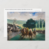 Edouard Manet - The Races at Longchamp ポストカード (正面/裏面)